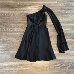 White House | Black Market Black Chiffon Dress